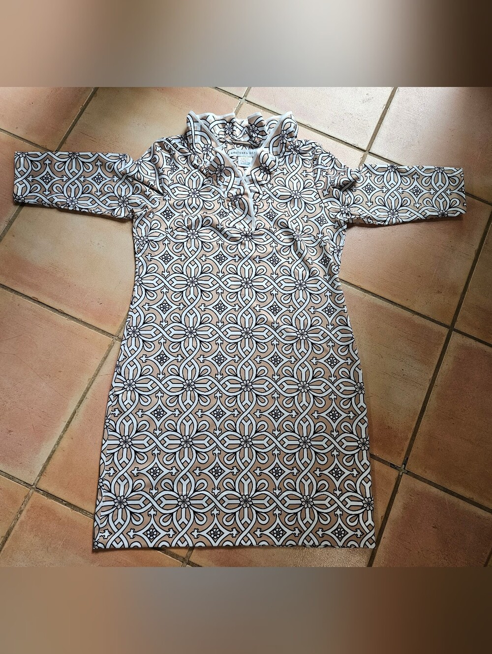 Gretchen Scott Jersey Ruffneck Dress In Piazza Print - Picture 14 of 15